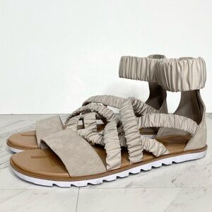 Sorel Ella II Gray Ankle Strap Sandal 8 1/2